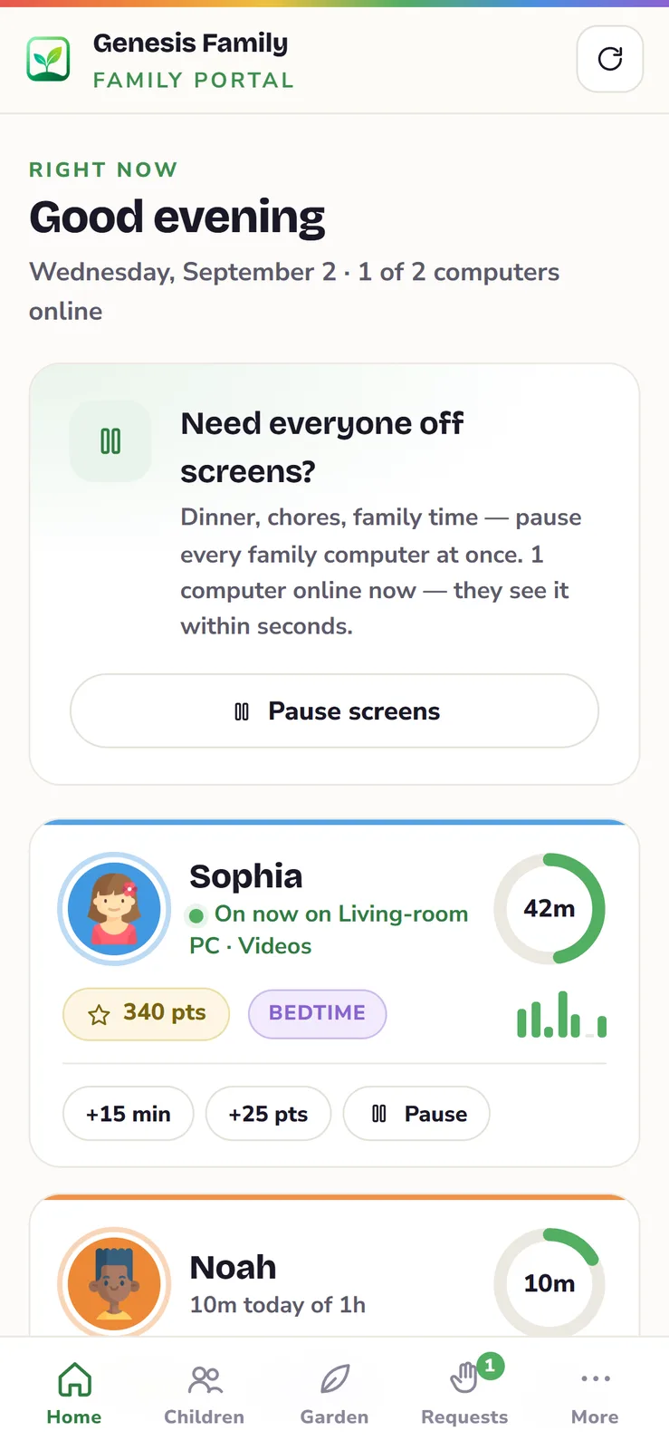 The Genesis Family app on a phone